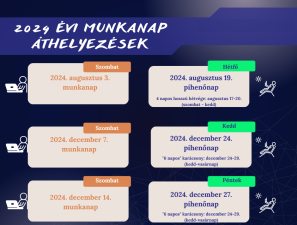 2024. évi munkanap áthelyezések